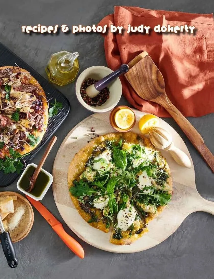 Pizza-Palooza magazine spread with homemade pizzas, right page