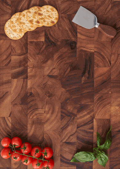 Cheese wedge packages arranged in a wheel with crackers and tomatoes, CPG stop motion