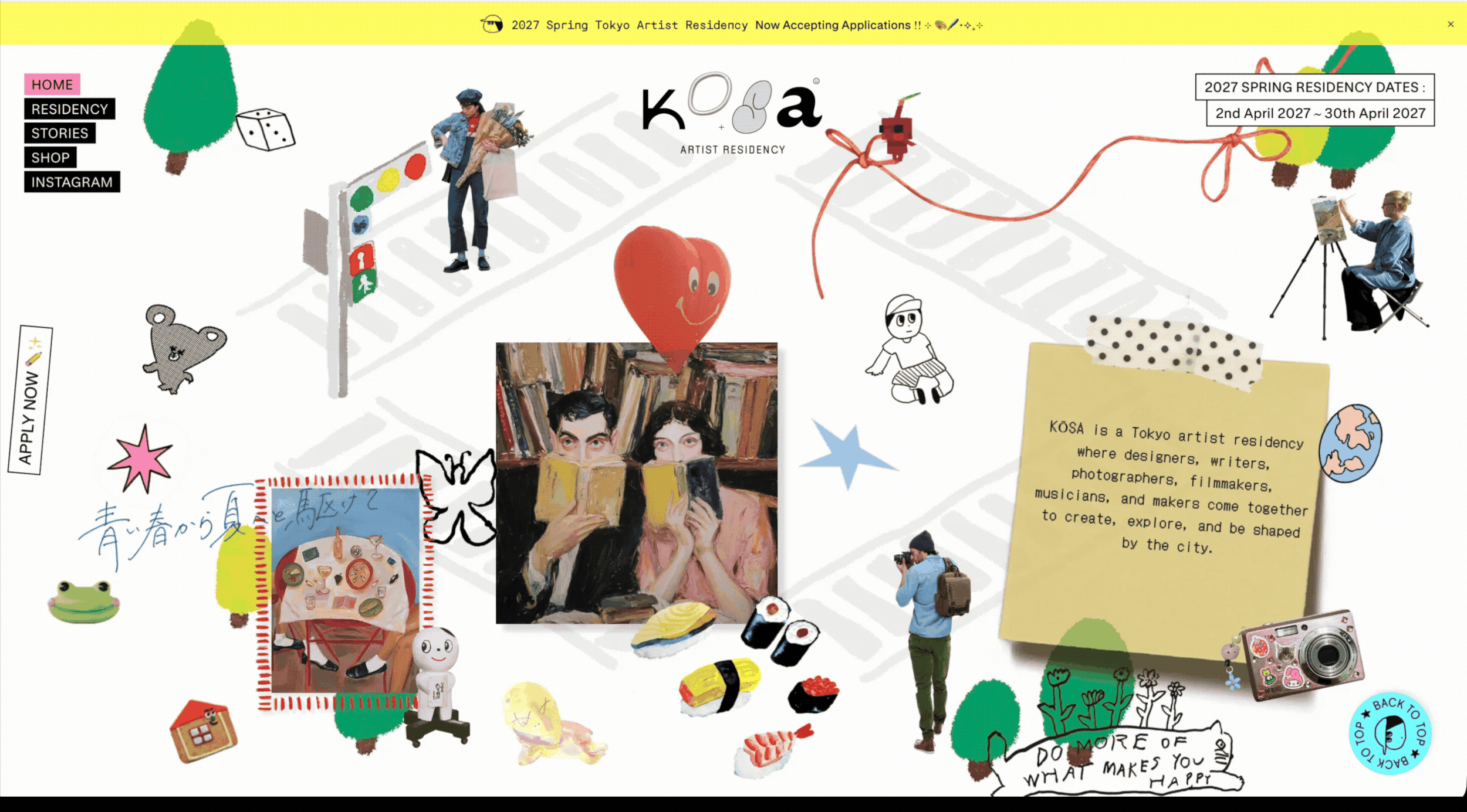 The hero section of the KOSA website by Hello-World