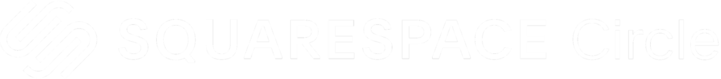 The Squarespace Circle logo in white.