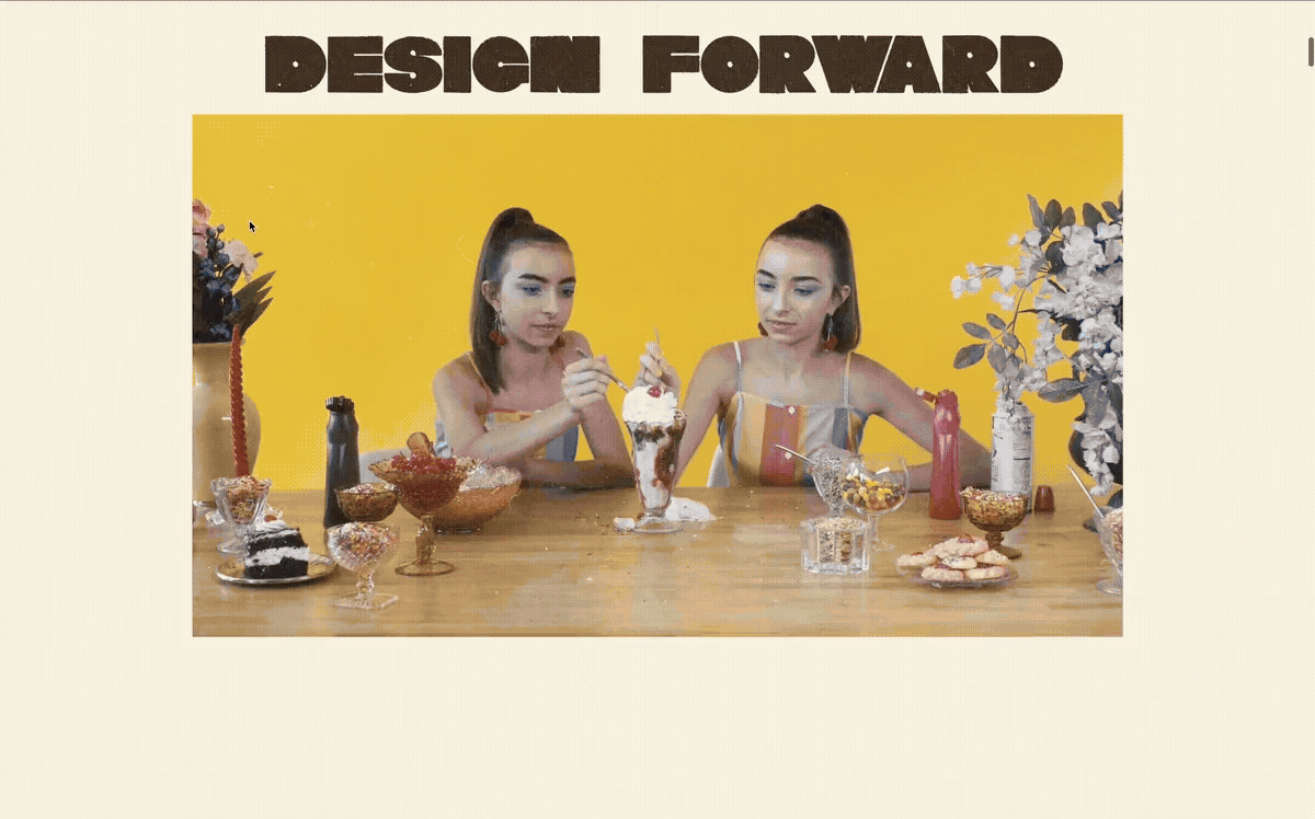 A GIF of Rache de Luna's Design Forward website