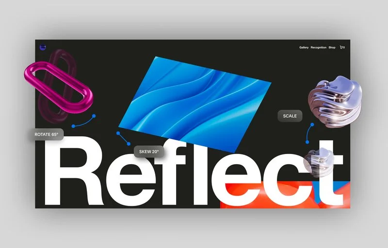 Block transformations in action on a fictional Squarespace website.