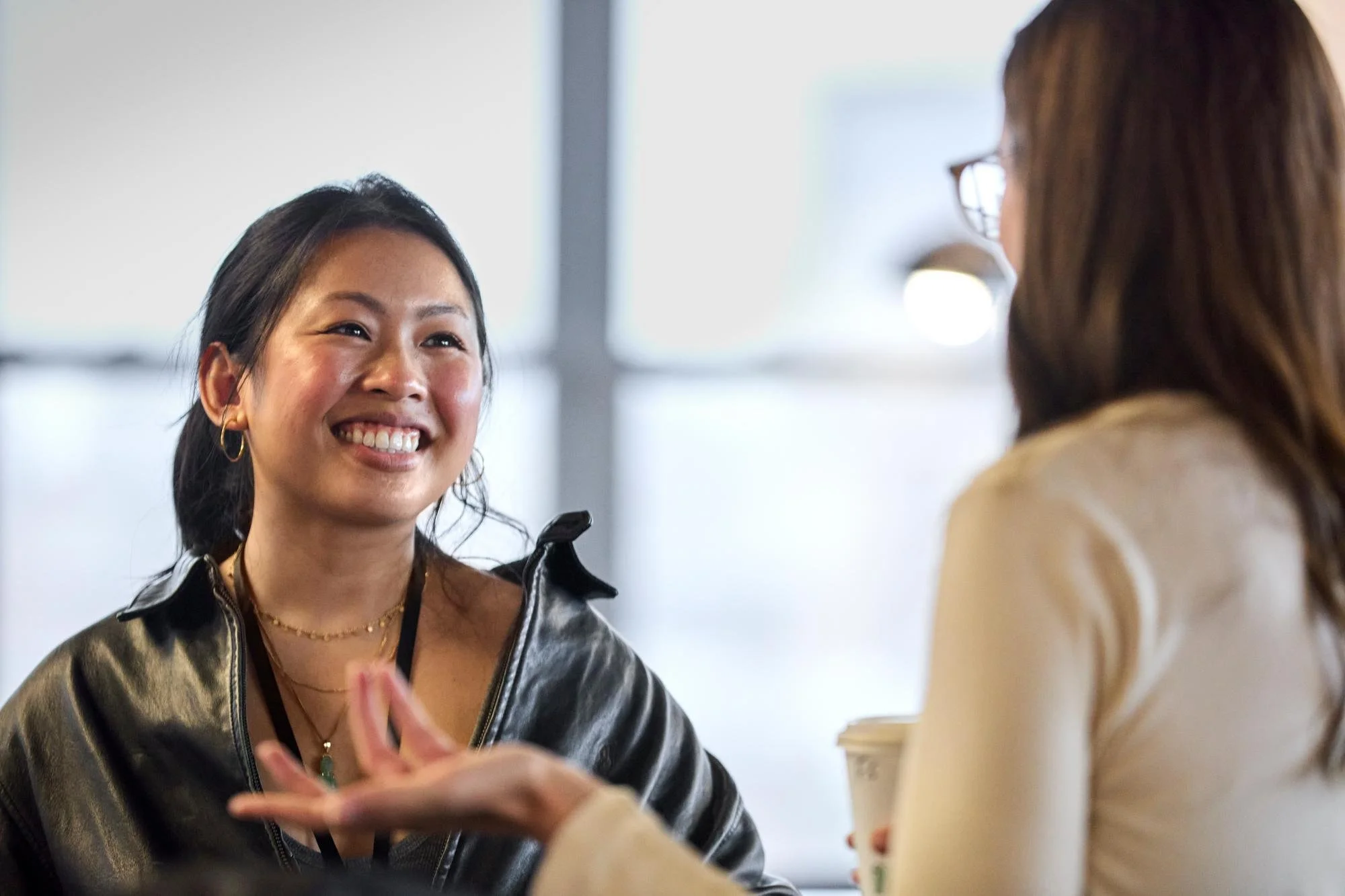 A woman smiling at Circle Day