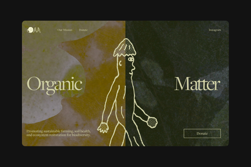 A screenshot of the Organic Matter template from the Squarespace Template Store