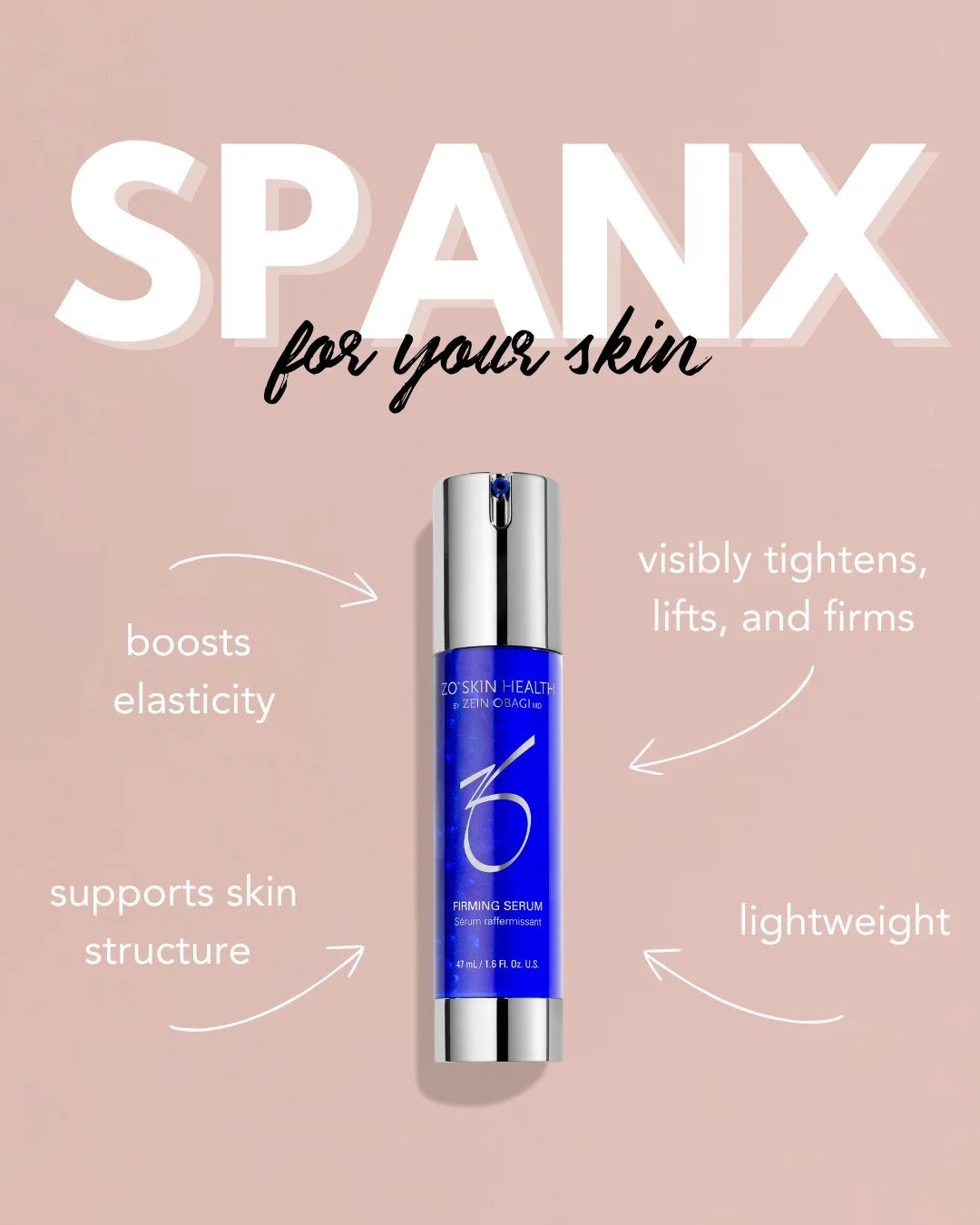 ✨ SKIMS for your skin? Yes please. ✨

Meet ZO Firming Serum &ndash; the &ldquo;Spanx for your face&rdquo; (move over, Kim K 😉).

Here&rsquo;s why it&rsquo;s a cult favorite:

💙 Stablizes and supports your skin structure 
👆 Lifts + firms like a con
