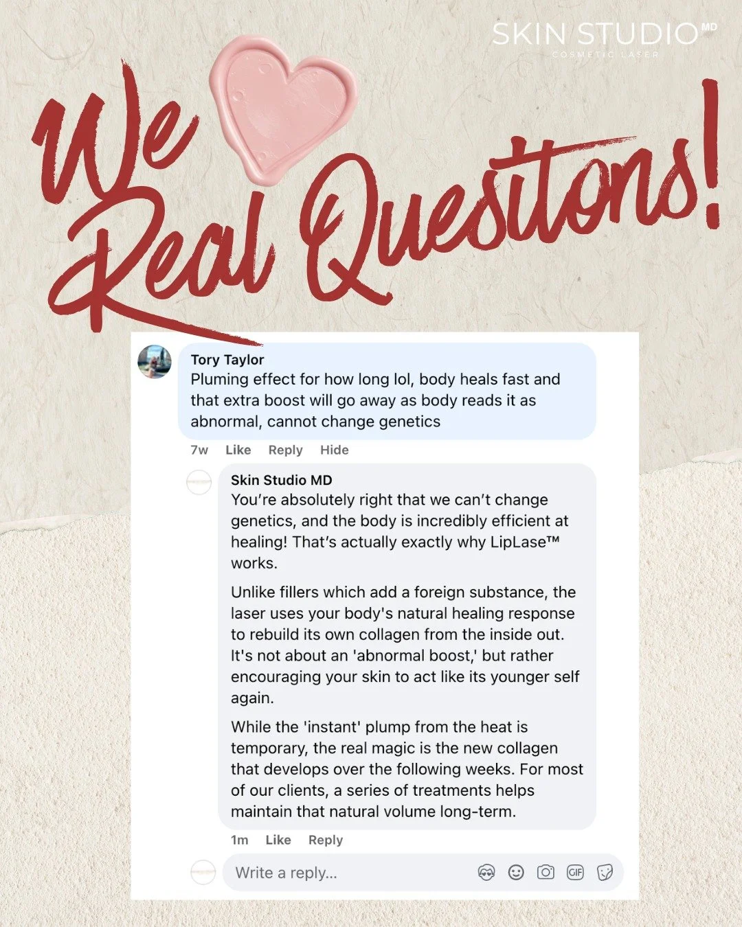 Let&rsquo;s talk about the "P-word"... Plumping. 👄✨

We love it when our community asks the tough questions!

The biggest misconception? That laser results are just temporary "swelling". While the immediate post-laser look is a n
