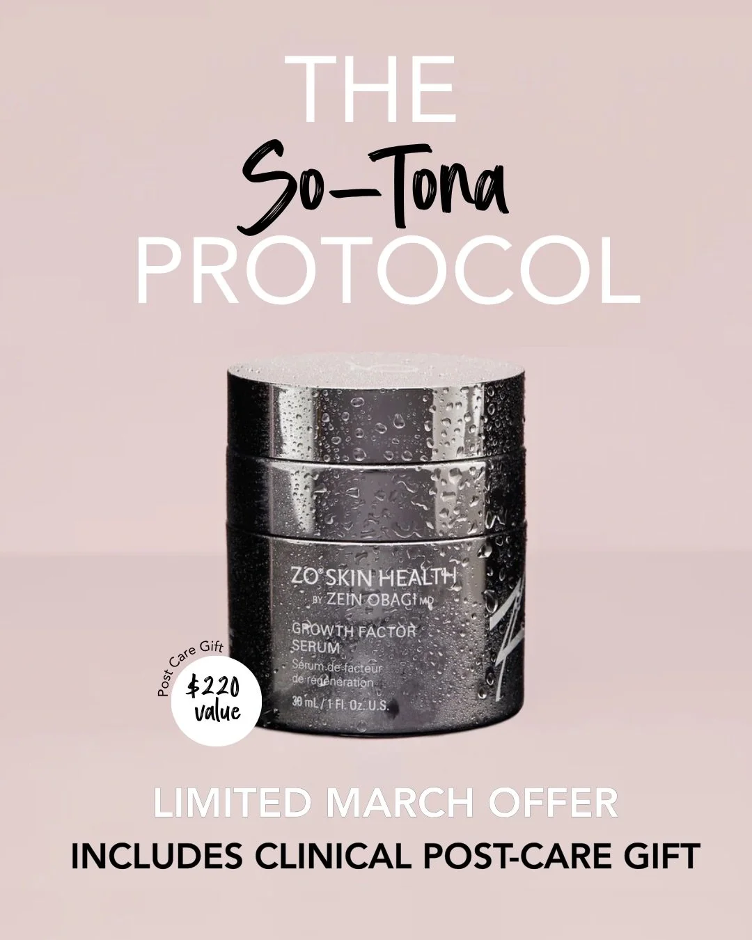 A $220 CLINICAL GIFT. YOURS WITH SO-TONA. 💎

We are often asked what makes the results of our SO-TONA Protocol (Sofwave + Fotona) so transformative. 

The secret is the right post-care to sustain that new collagen synthesis.

For the remaining days 