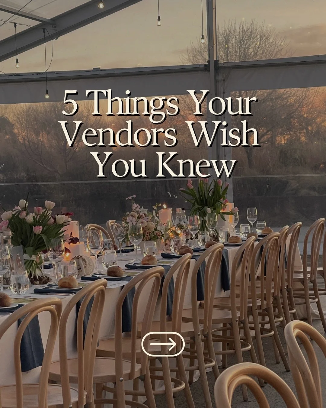 A little wedding wisdom from the people who see it all &mdash; your vendors ✨