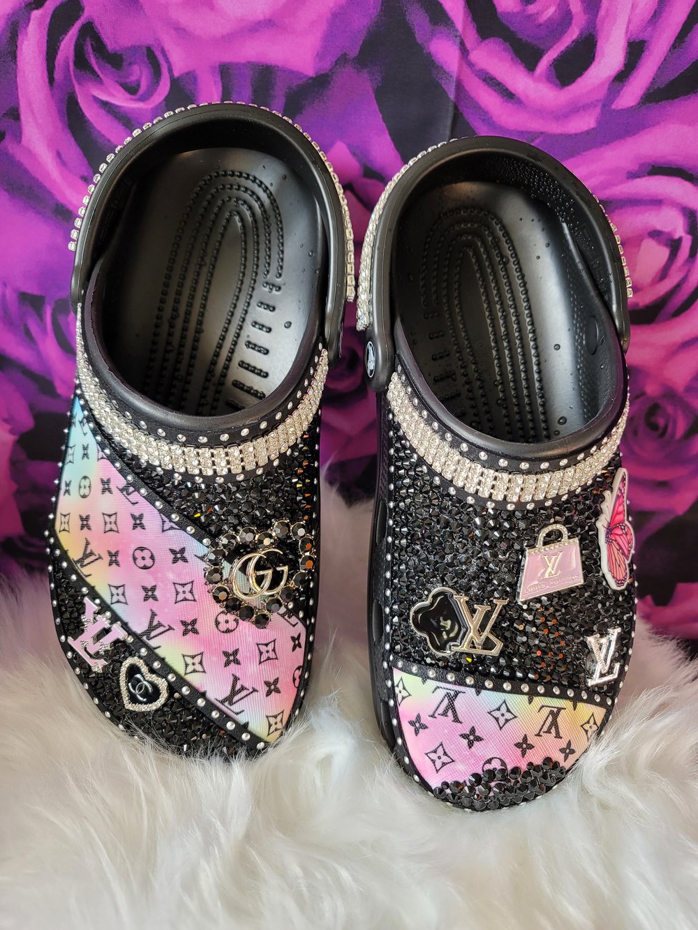 Custom LV Crocs