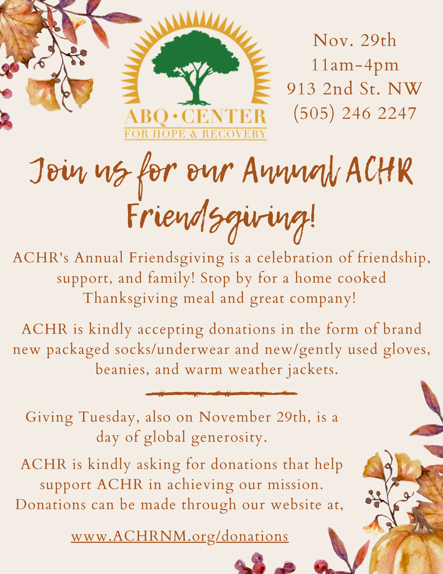 ACHR Friendsgiving