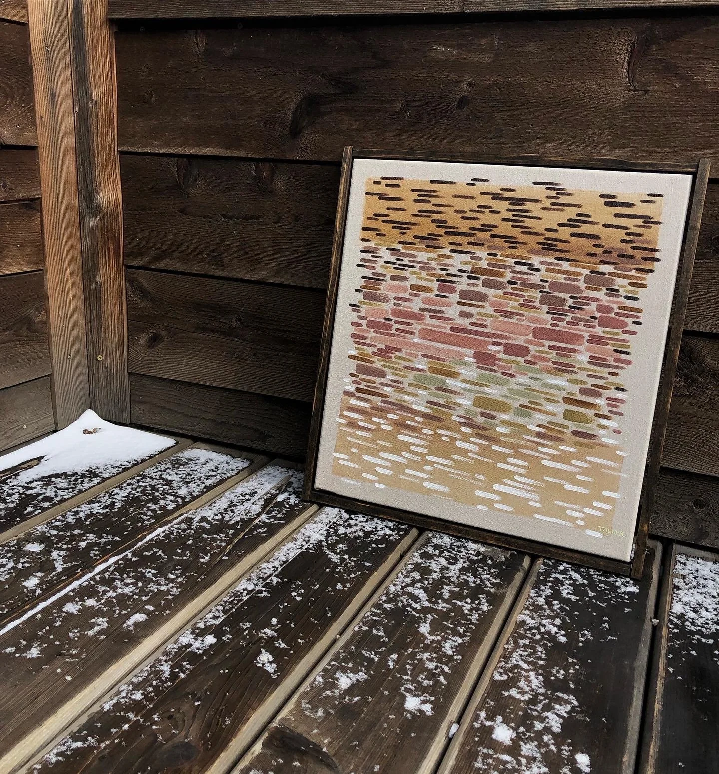   Montana Rivers Dappled by Underwater Rainbows (2022)  was inspired by the scales of the Rainbow Trout. 