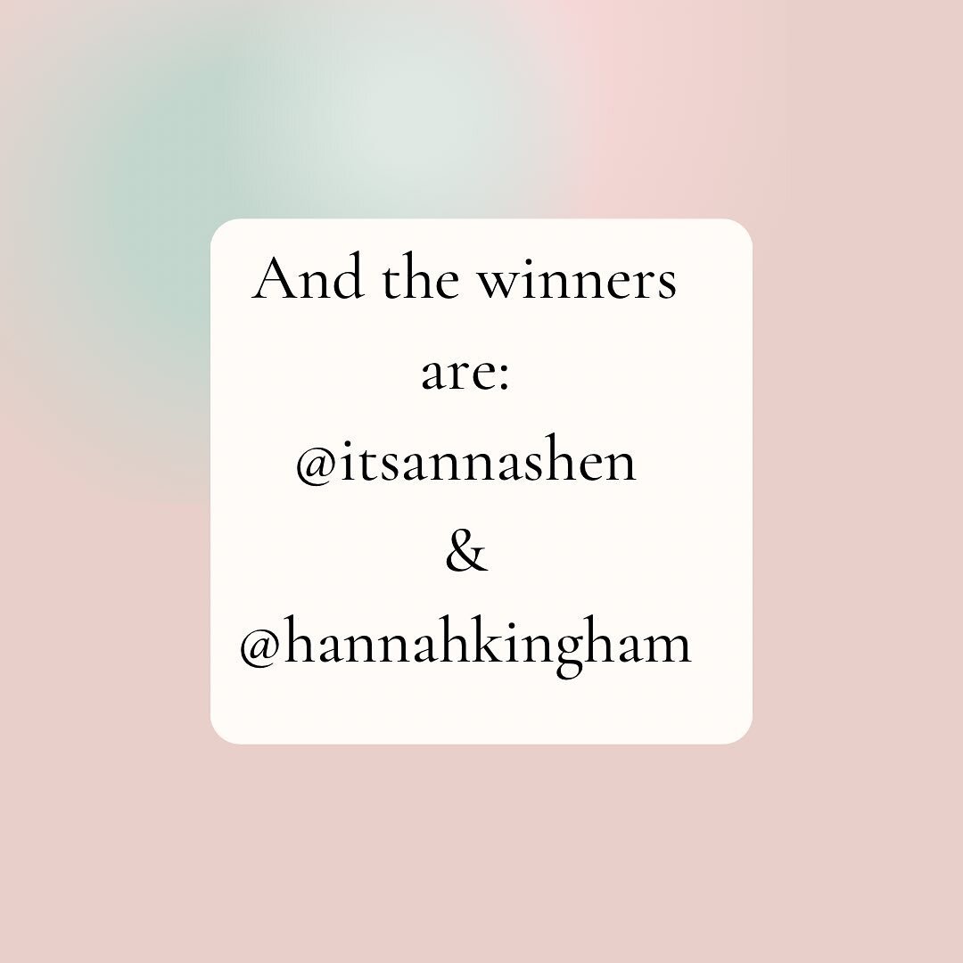 CONGRATULATIONS to
@itsannashen and
@hannahkingham 

You have each won two tickets to the @babyshownz next weekend in Auckland. 

We will message you shortly to ask for your email addresses to send the tickets. 

We hope to see you at the On Bonn sta