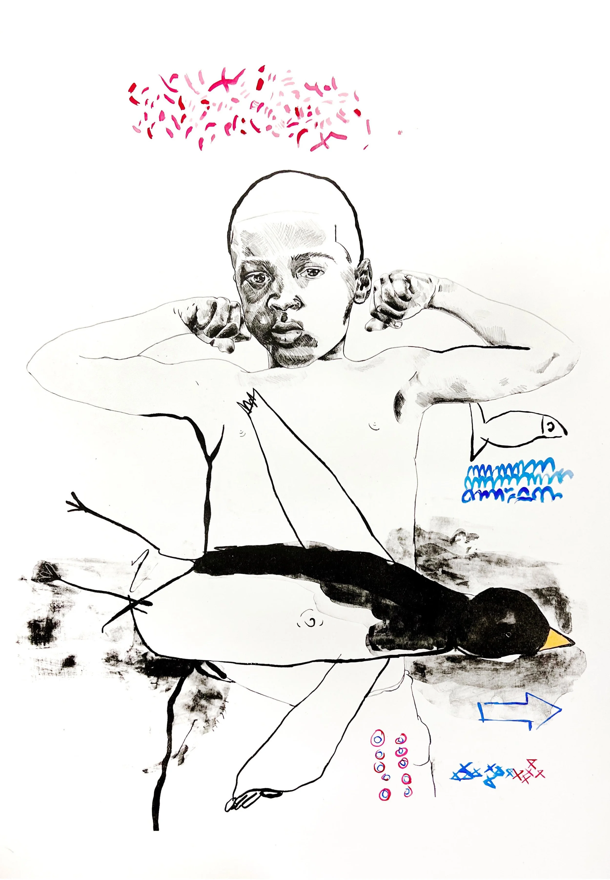 "Black Boy Big Dreams Pt. 2"
34 in. x 24 in.
stone lithography