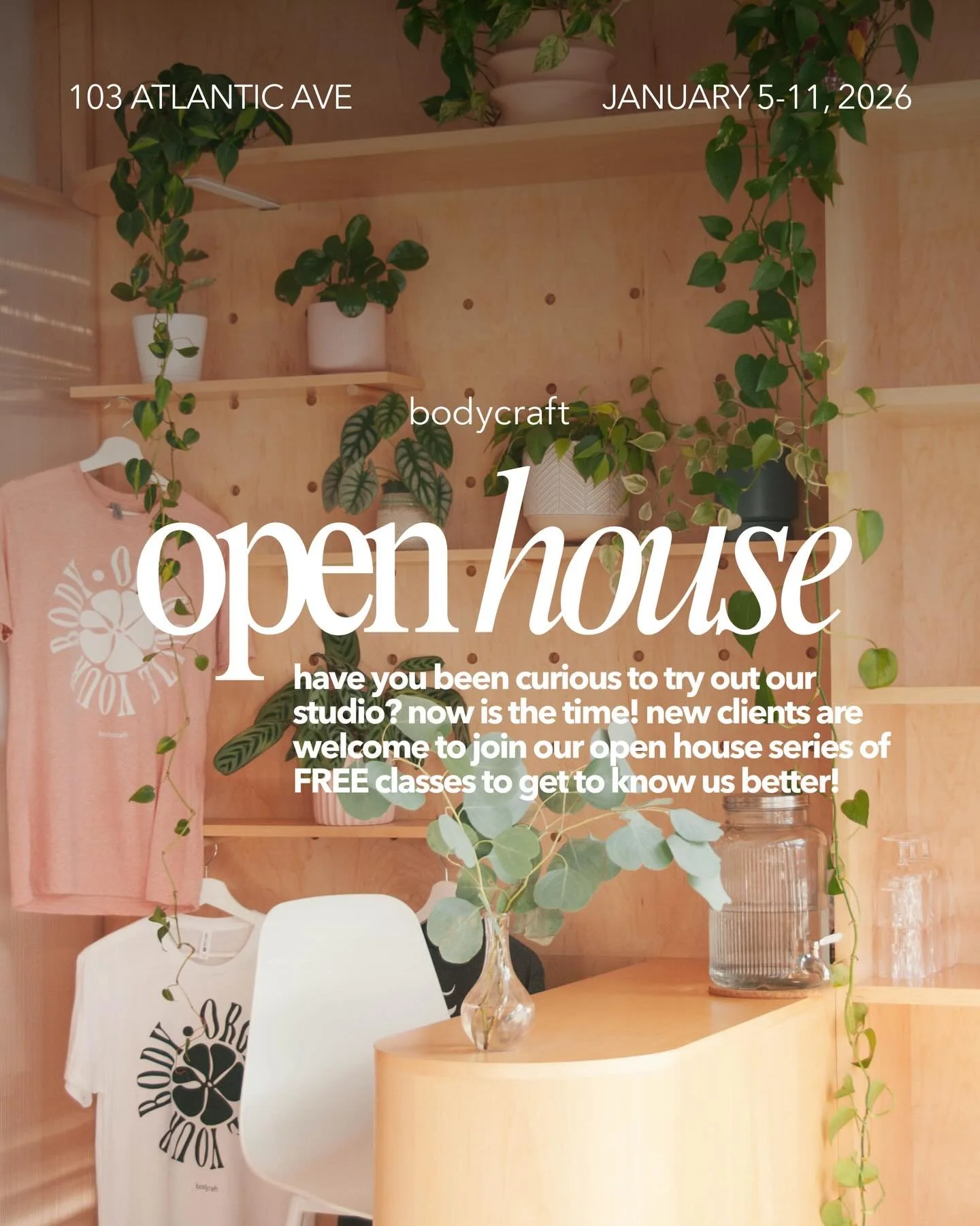 we&rsquo;re opening our doors for a week of free classes! if you&rsquo;ve never been to bodycraft, or maybe you&rsquo;ve only come once or twice, we&rsquo;re inviting you to spend some time with us to experience the bodycraft magic!

classes are free