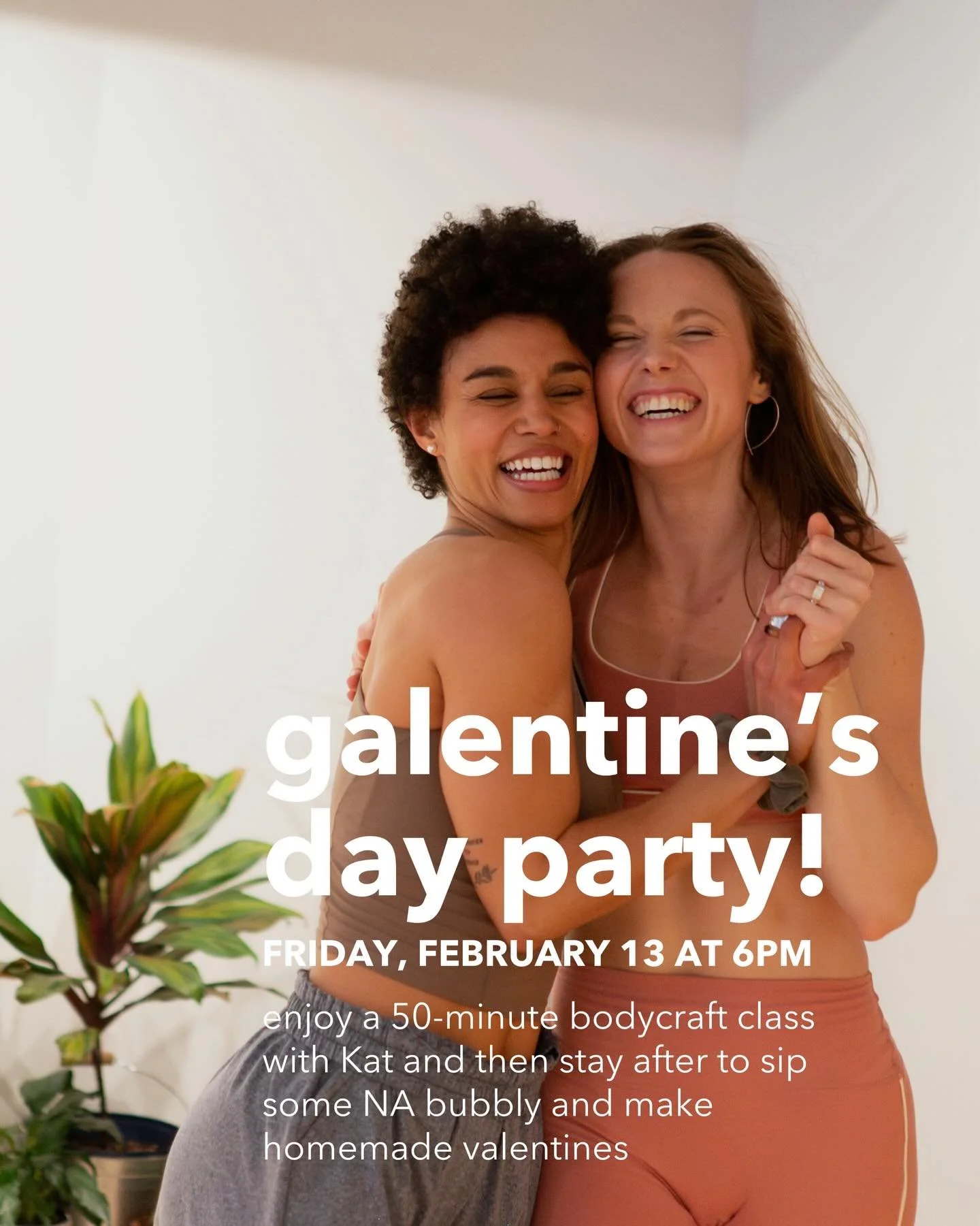 we&rsquo;re celebrating all kinds of love this week!! 💝

bring your friend to our galentine&rsquo;s day party with @kattrobertson this friday night. after a robust bodycraft class, stick around for N.A. wine and chocolates and some crafts to make a 