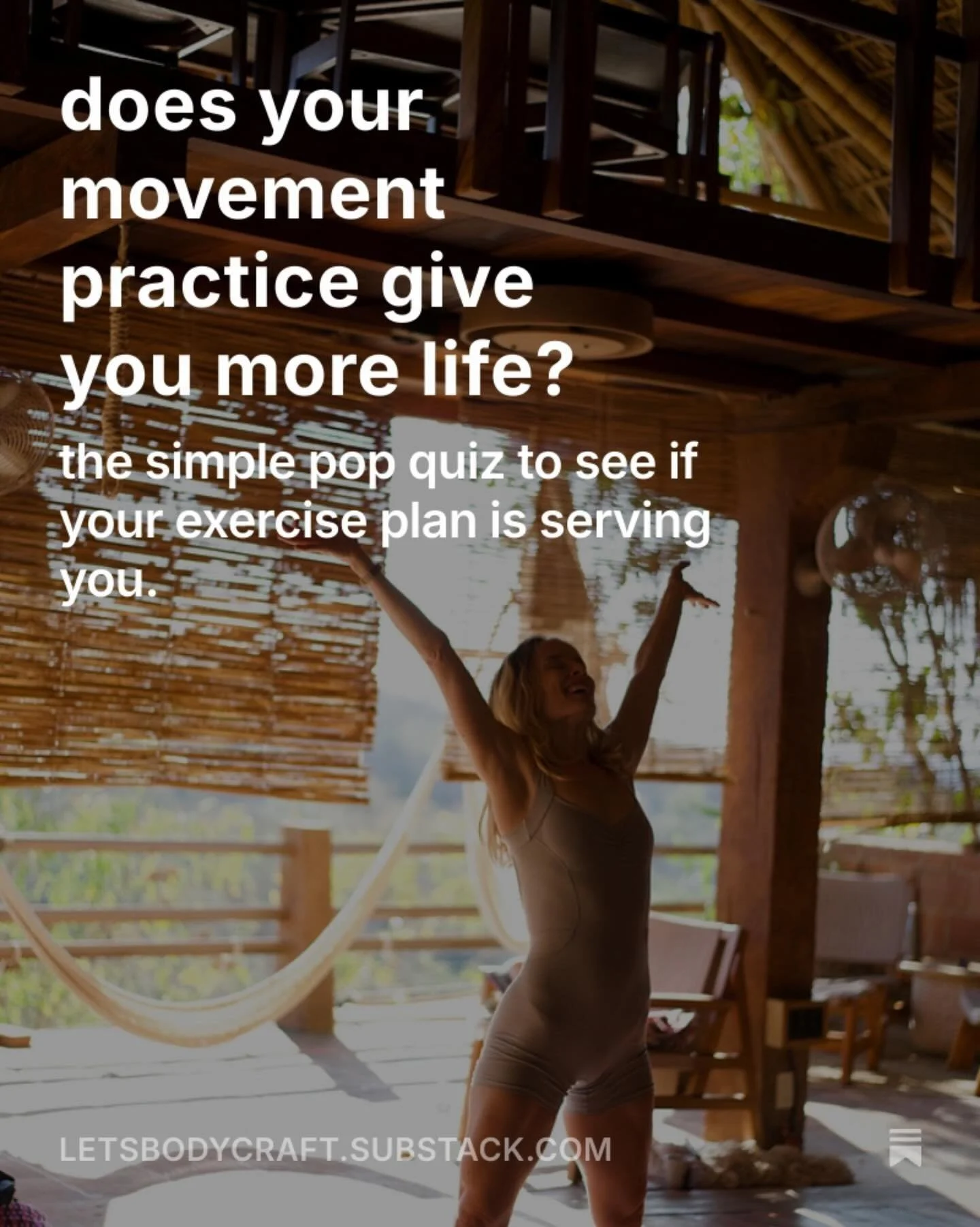 are you leaving your classes feeling spent and broken? or does your practice fill you up with energy, inspiration, and clarity? here at bodycraft, we believe movement should be life-giving! read more on our @substack body notes 📝