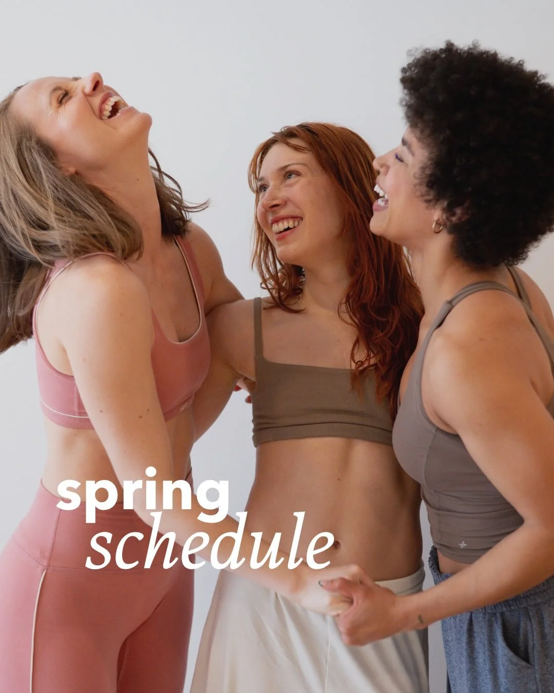 with Brooke in the mix, we have a little schedule refresh. time slots are the same, but you might see a new face!

plus @sabrina_darnall will begin teaching depth on tuesdays at 5pm!!

booking opens 14 days in advance.
photos by @amykathwills !!