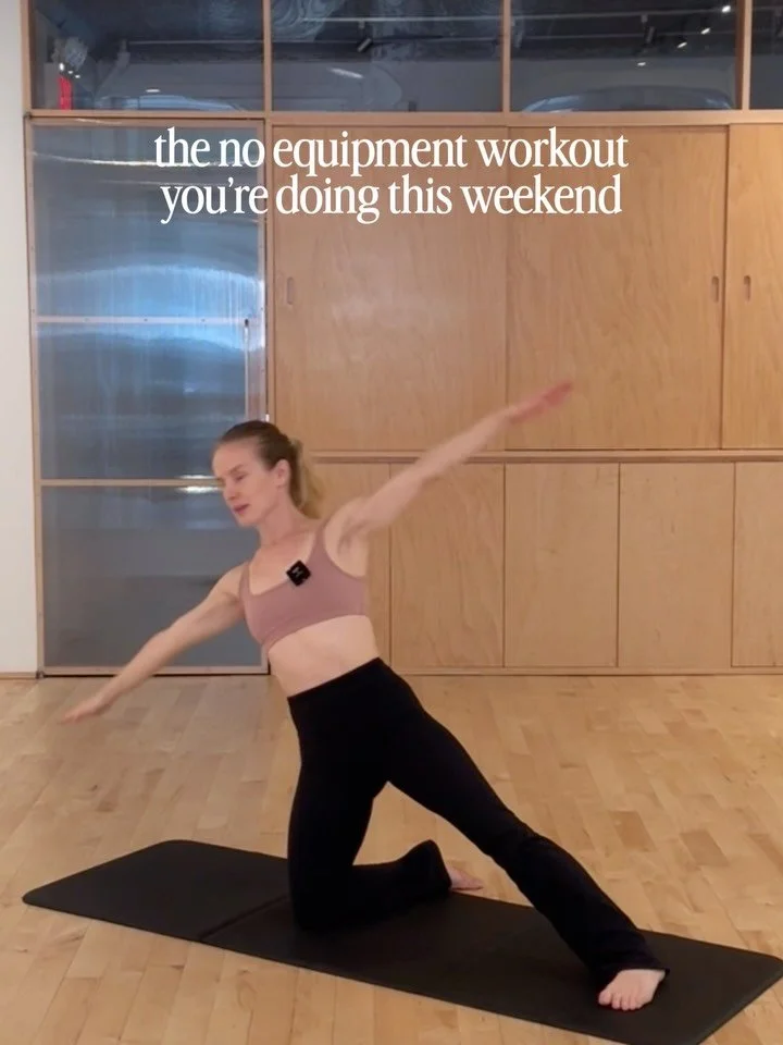 save this for a travel weekend! you need no equipment but your full body will feel awake and invigorated (move 4 is reallllll good post travel!). 

aim for 12-15 reps of each move, both sides! or follow along for the full thing on bodycraft mobile 💓