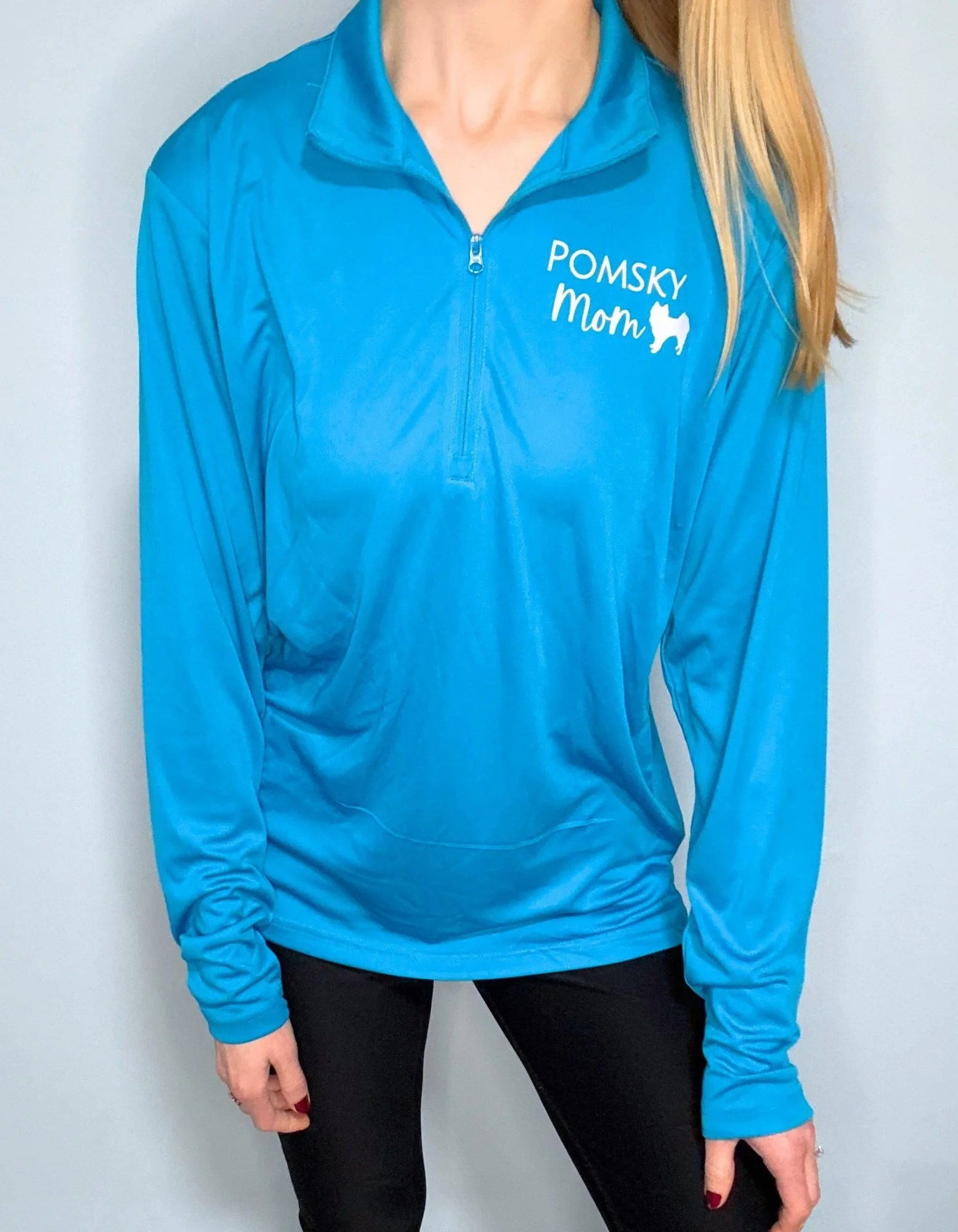 Pomsky Mom Quarter-Zip Pullover