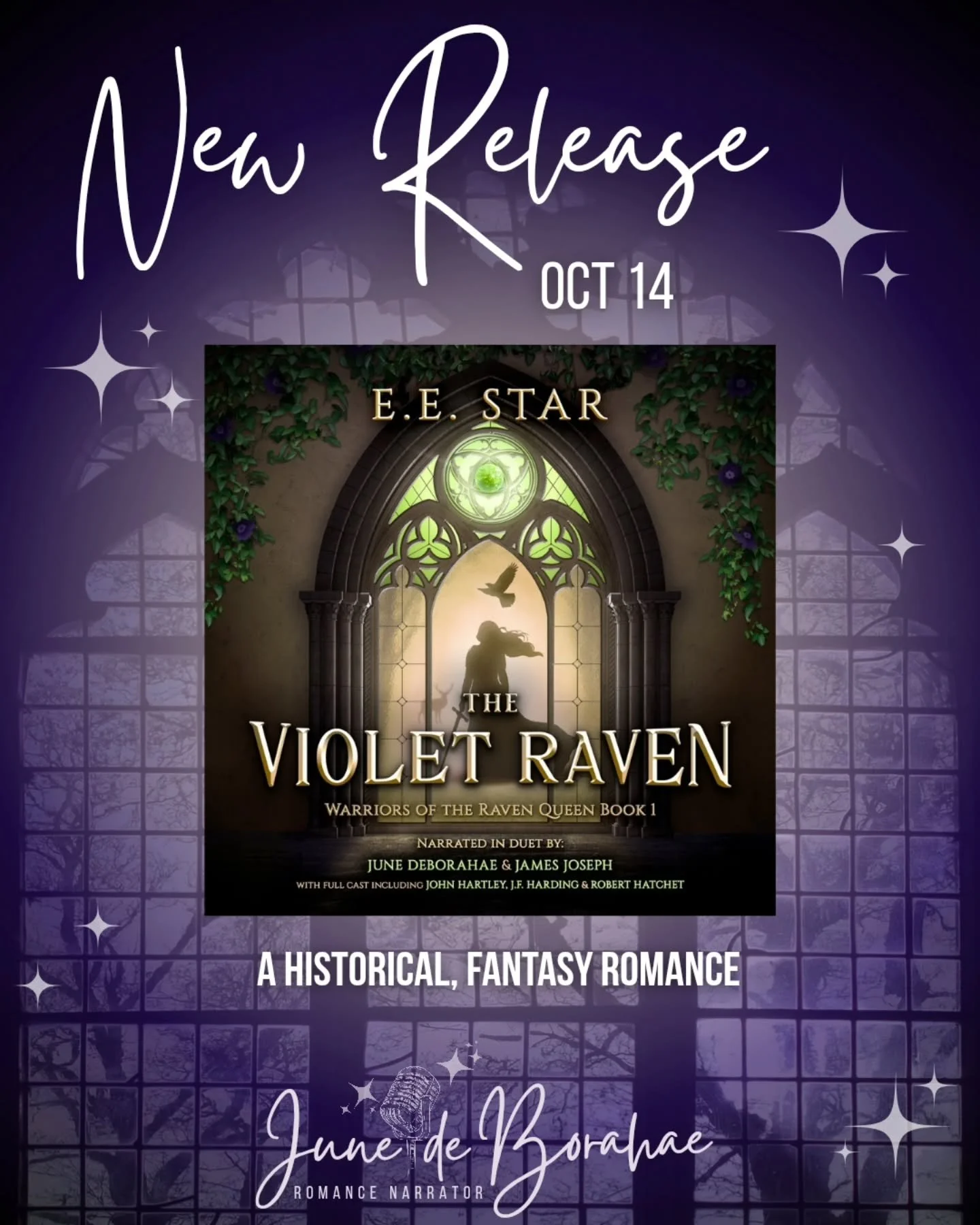 Happy release day to @author_e.e.star for the audiobook version of The Violet Raven, narrated by myself, @james.joseph.voice , @johnhartleyvo , @readbyrob , and @j.f.harding .

This epic historical fantasy will sweep you away to shores of Scotland an