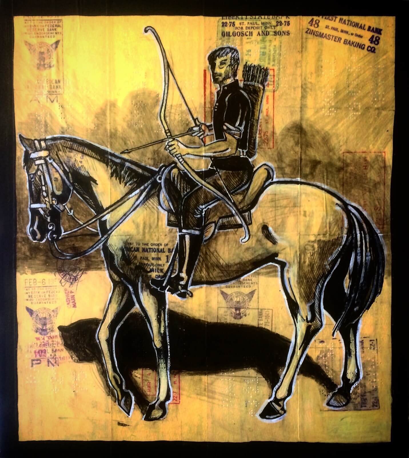 Portfolio Art of Noah Sanders Ink on Paper Horseman.jpg