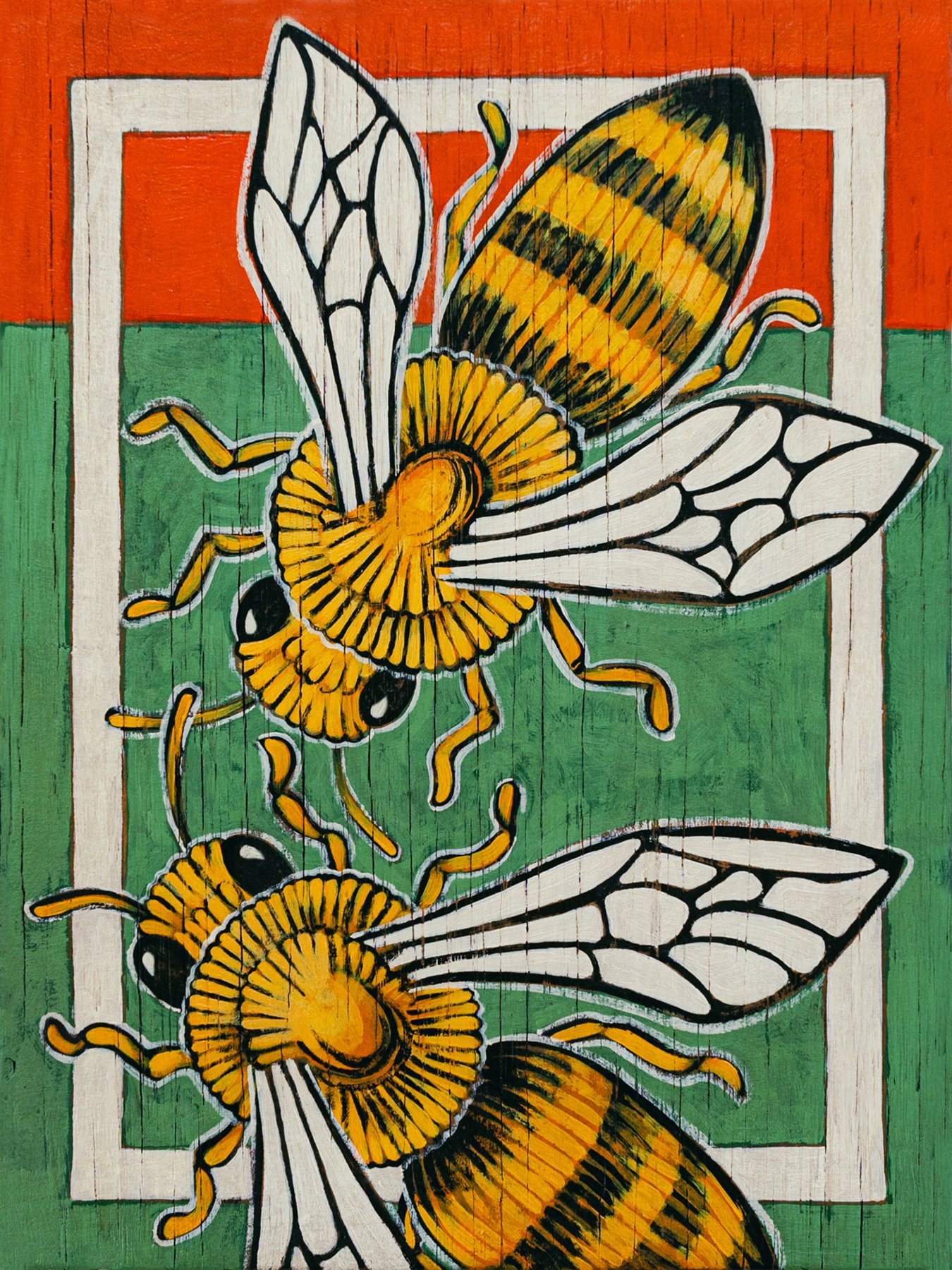 Honey Bees red green borderless.jpg
