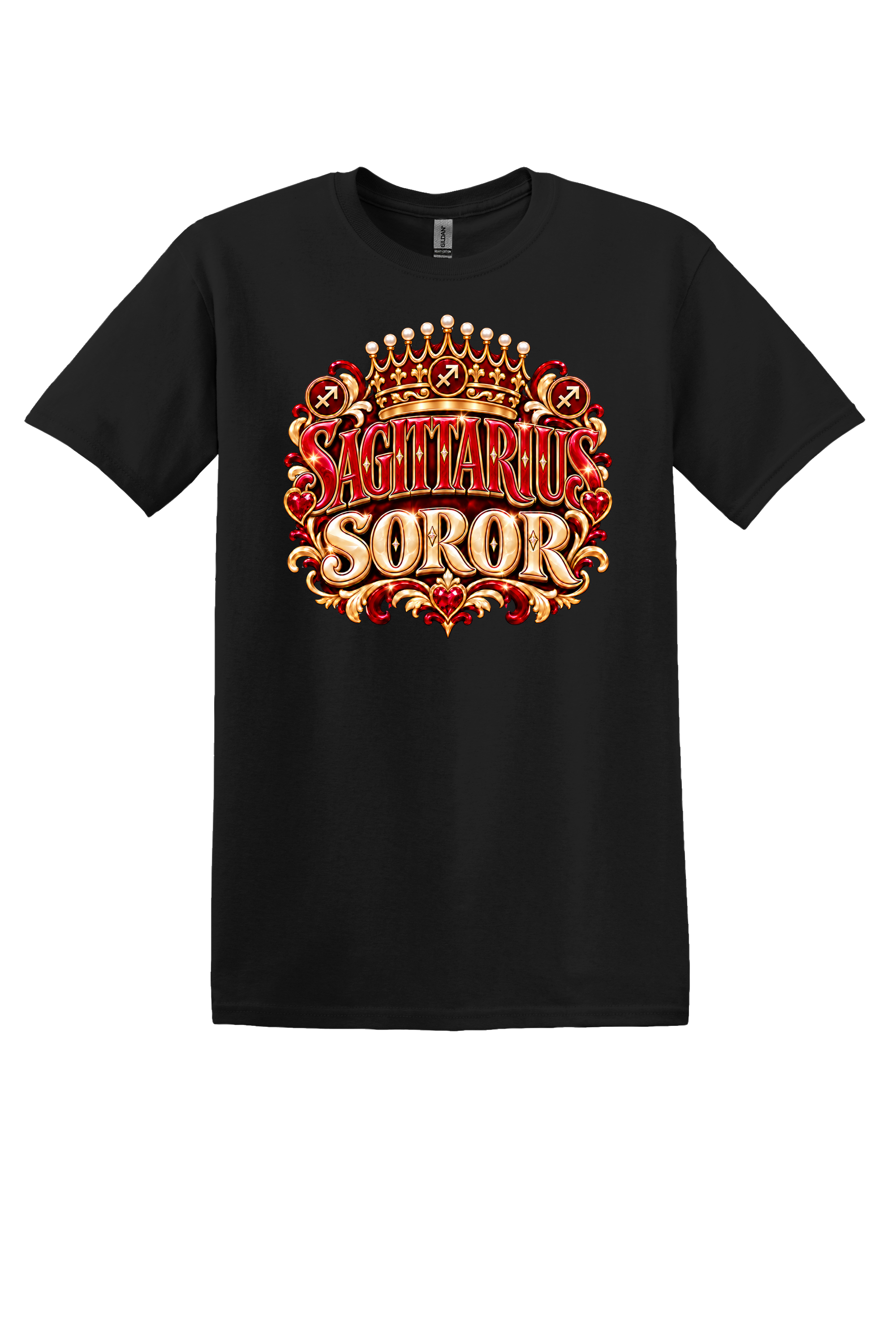 BLACK SAGITTARIUS SOROR TEE.png
