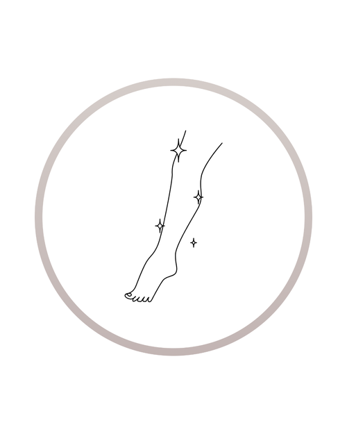 Leg laser hair removal illustration