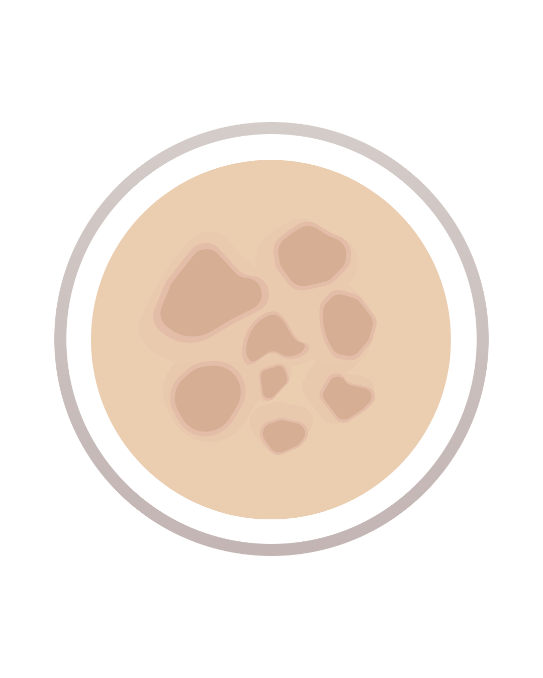 Top view of a bowl of oatmeal or porridge with toppings or mix-ins.