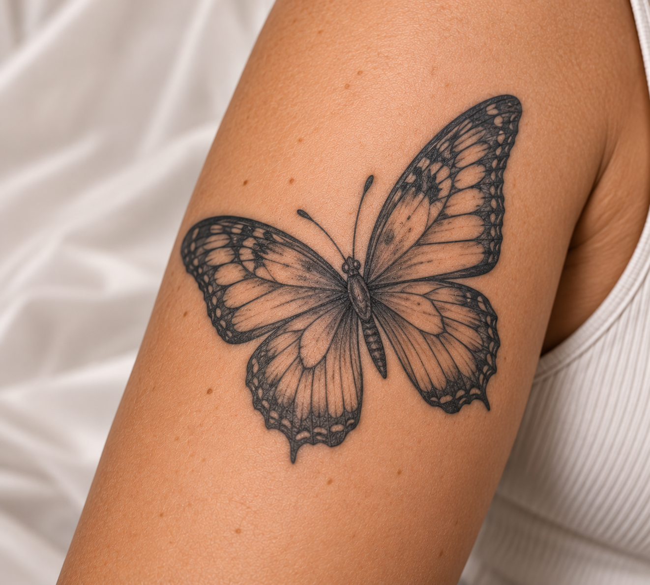 Dark butterfly tattoo