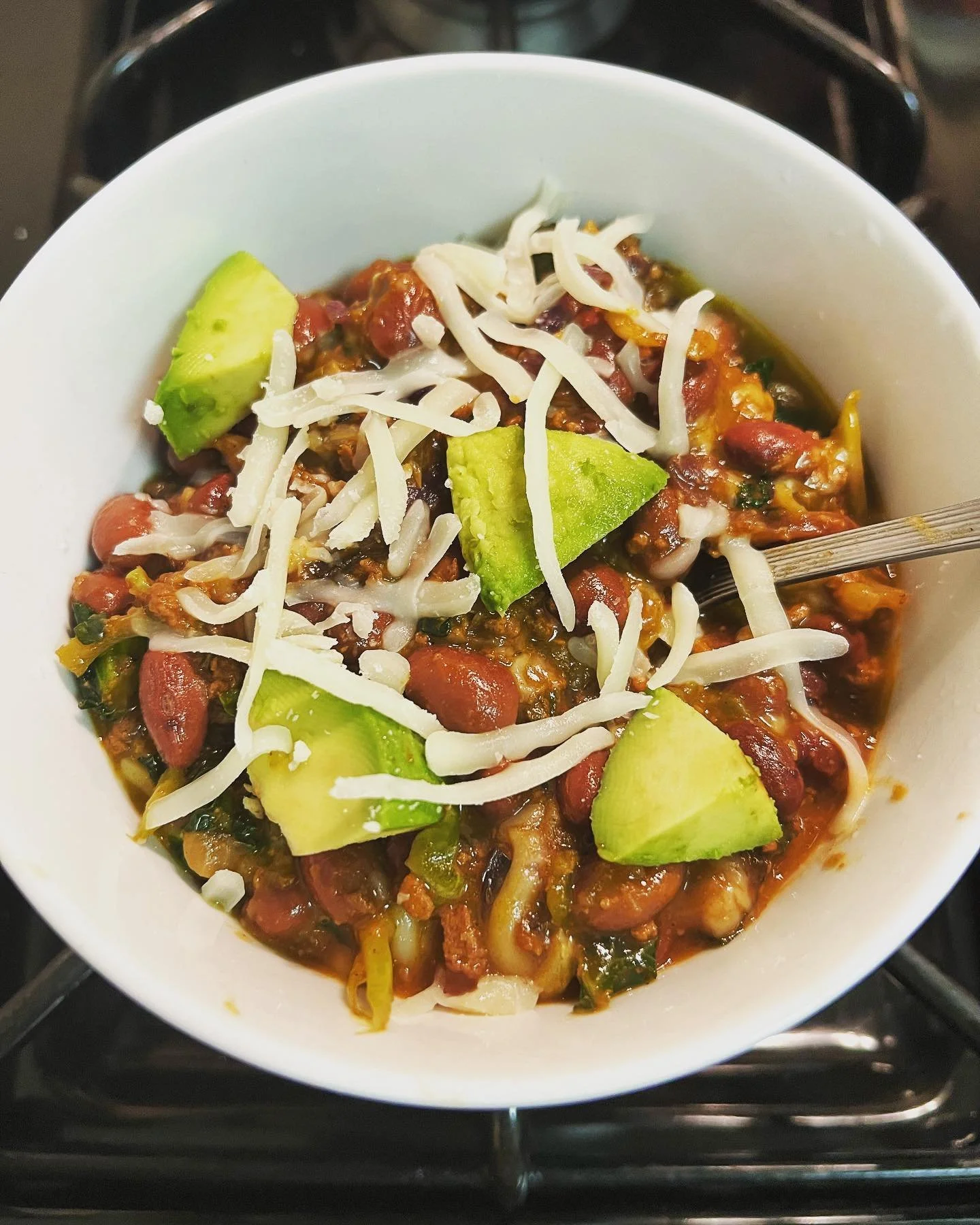 Too tired to cook? Me too! As the days get colder and shorter it can be more challenging to stay on track.  Tonight, I made a nourishing delicious chili that literally took 5 minutes&hellip;and it made all my chili dreams come true.  To make: saut&ea