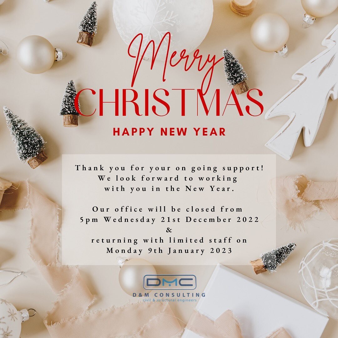 | C H R I S T M A S  C L O S U R E |
Our doors are almost closed for 2022&hellip;.. what a big year it has been!

The office will be closed from Wednesday 21st December 5pm and returning with limited staff on Monday 9th January 2023 🎄 🎉