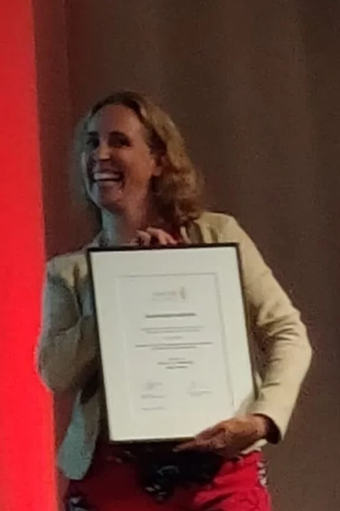 Yvonne Vercoulen receives the NVGE Gastrostart award