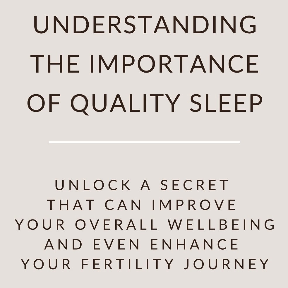 Explore Now ↘️ the Connection Between Sleep and Fertility 💤

1️⃣ Discover how quality sleep directly impacts your fertility journey and overall well-being.

2️⃣ Dive into effective strategies to improve sleep quality and enhance your chances of conc