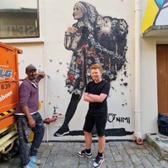På tur til Bergen for å jobbe med street art.