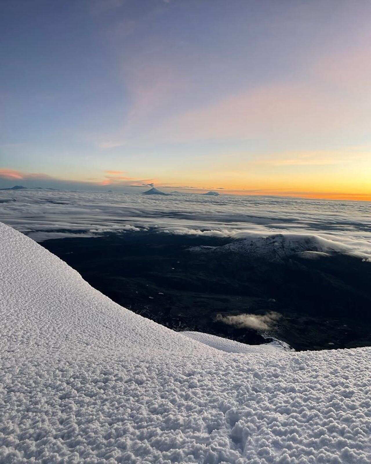 Summit! 
That was hard work, snow was so thick and every step felt like walking a mile! 
Now to get down safely on the traditional route which is compacted snow so should be easier! Stunning climb with amazing views, nice to come back and do this one