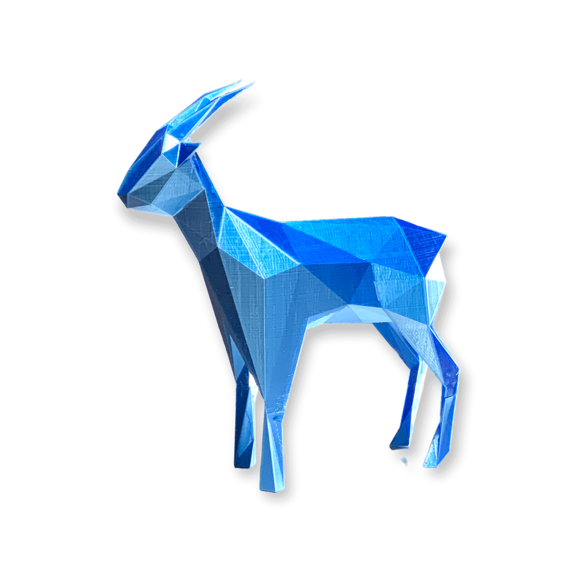 Geometric Blue Goat 3D Print in Silk Blue Filwment2.jpeg.png