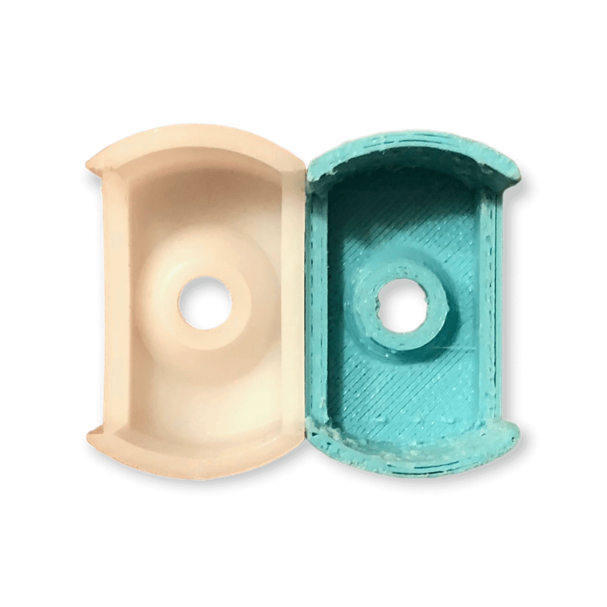 Reference Piece and 3D Copy in Teal
