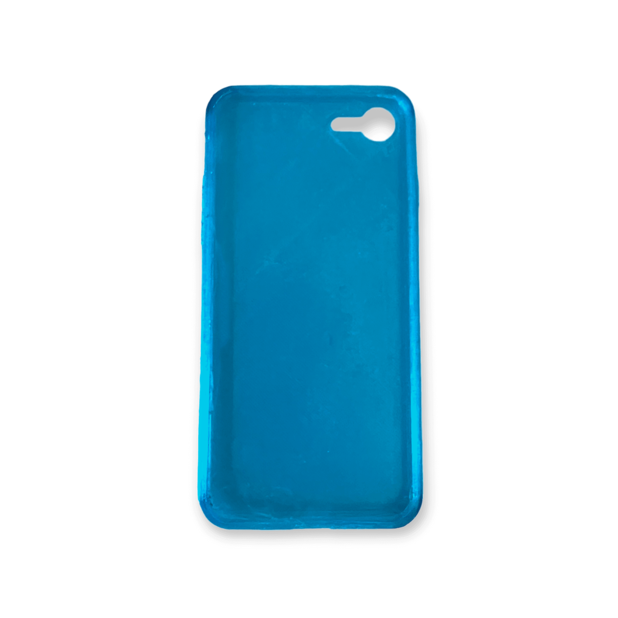 3D Printed iPhone covers - flexible Blue TPU.png