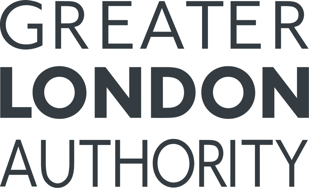 Text that reads: "Greater London Authority" with a black background.