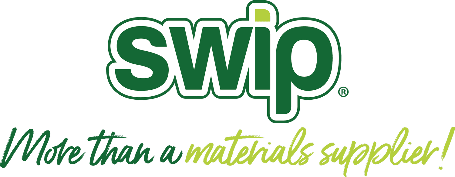SWP logo with the slogan "More than a materials supplier!" in green and white colors.