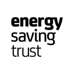 Text-based image with the words 'energy', 'saving', and 'trust' displayed in black font on a white background.