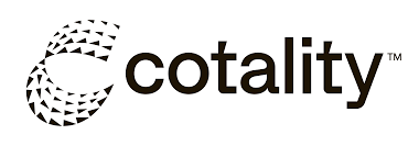 Logo of Cotality with a stylized circular icon made of small triangles and the company name in bold black letters.