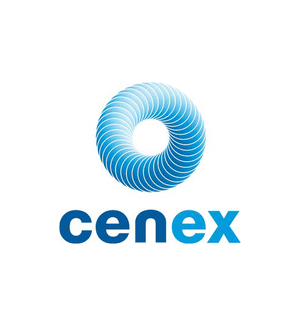 Cenex logo featuring a blue circular design and the word 'cenex' below it.