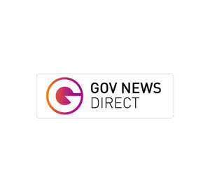 Logo for GOV News Direct, featuring a purple and orange circular design with the text 'GOV NEWS DIRECT'.