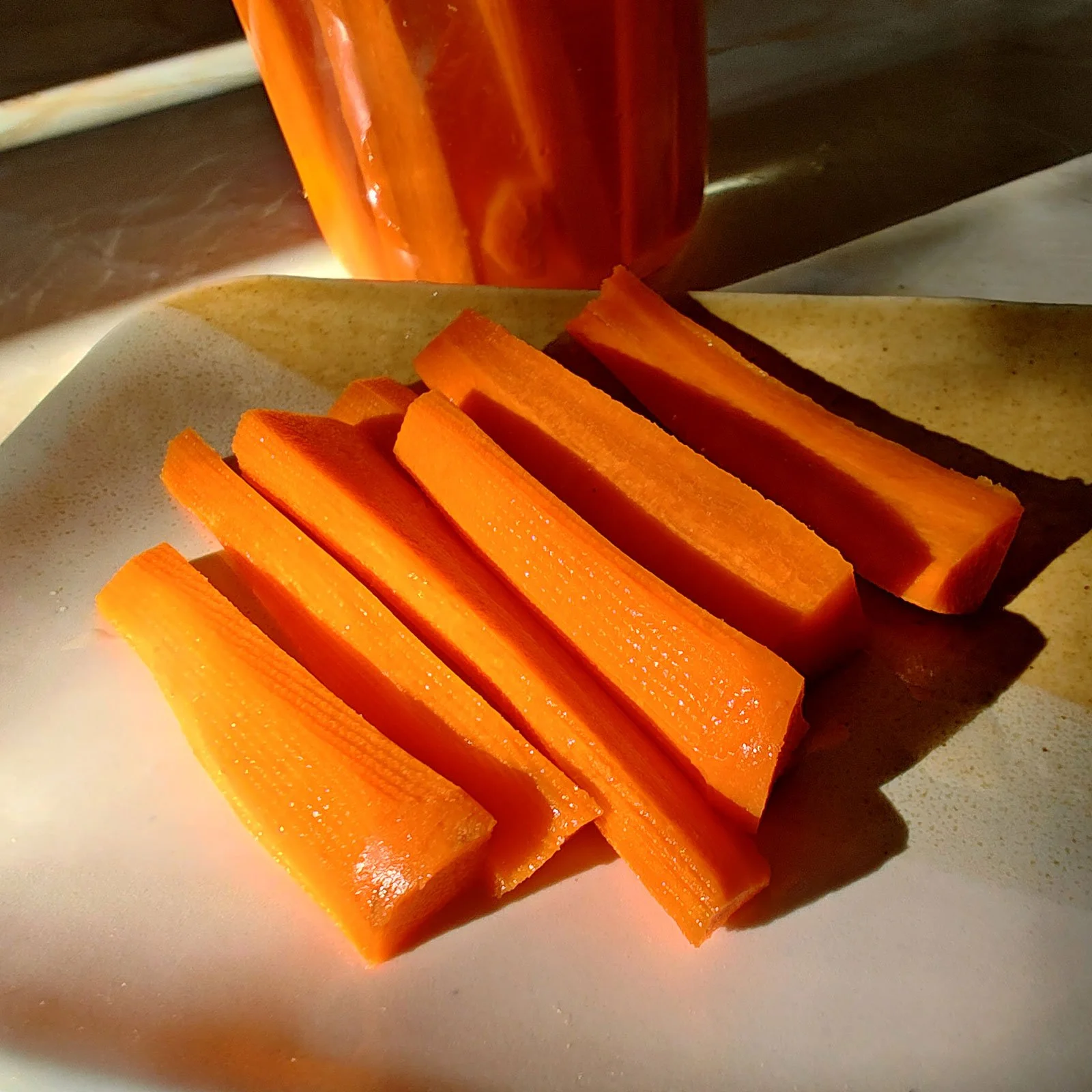 Lacto-fermented carrot sticks