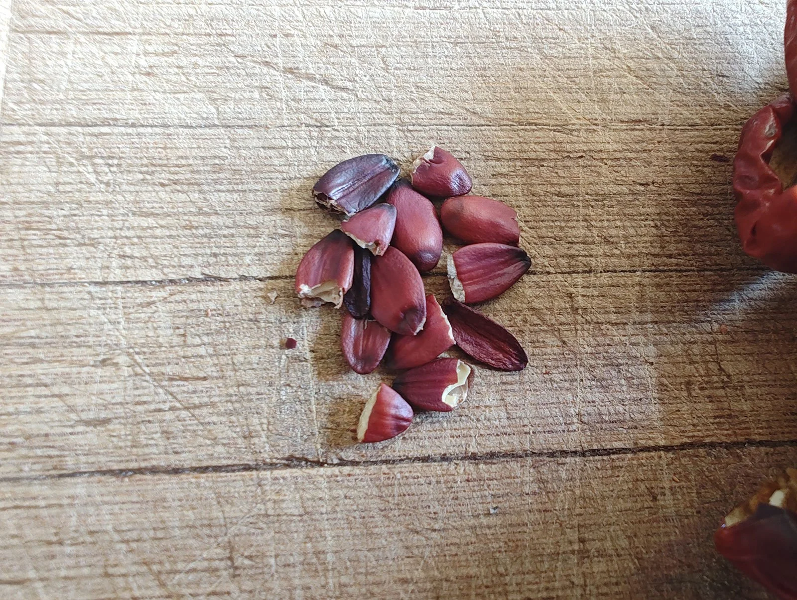 Jujube seeds ready to make into pleasant tea.