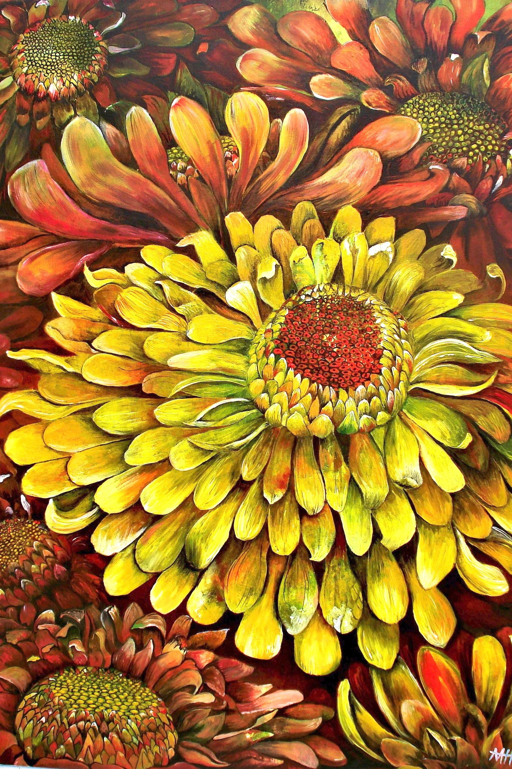 'Dahlias'
W47cm x H70cm  £119