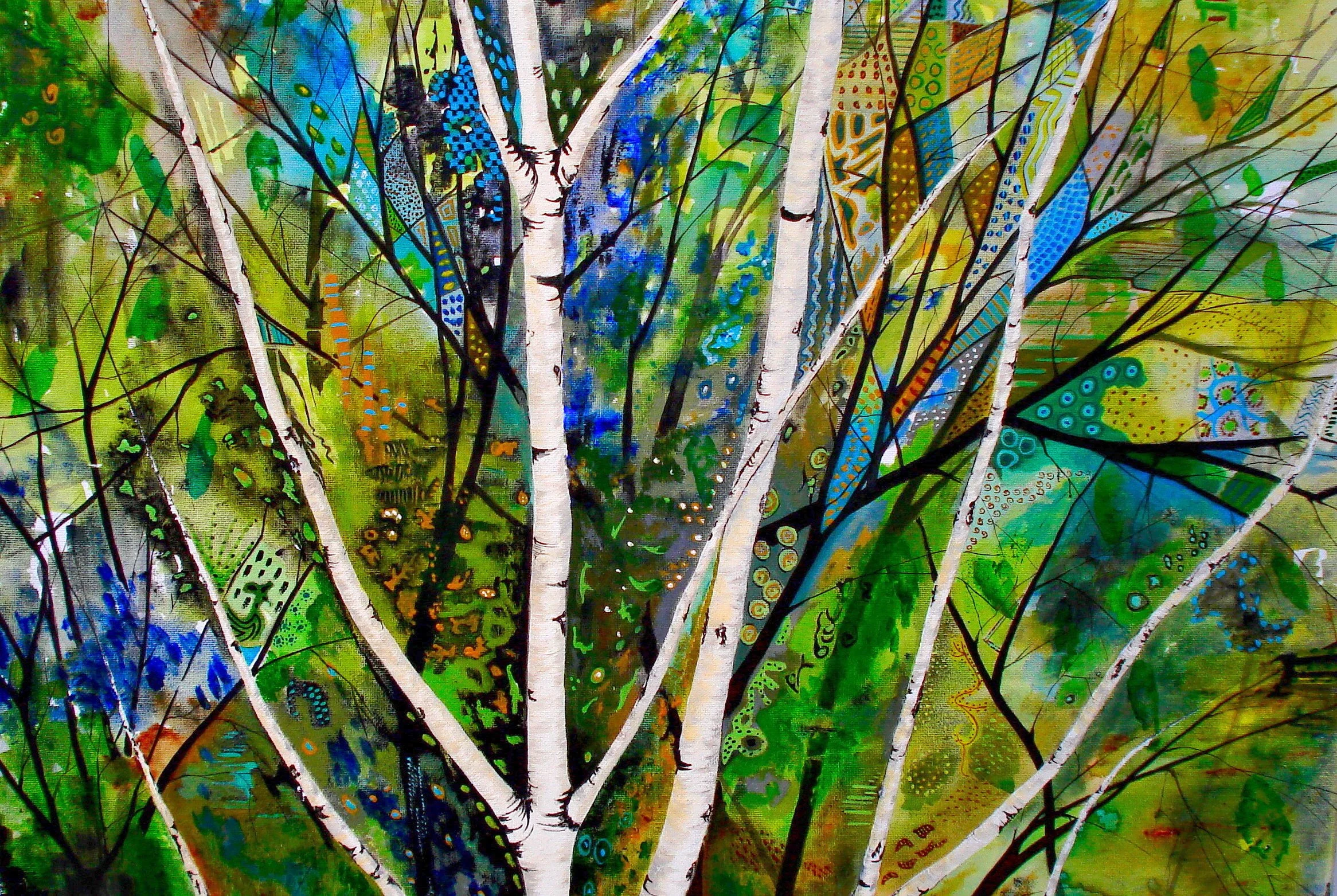'Summer Silver Birch'
W60cm x H 40cm £95