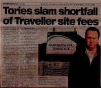 Weekly News- Tories slam Halton Council Gypsy and Travellers site business plan